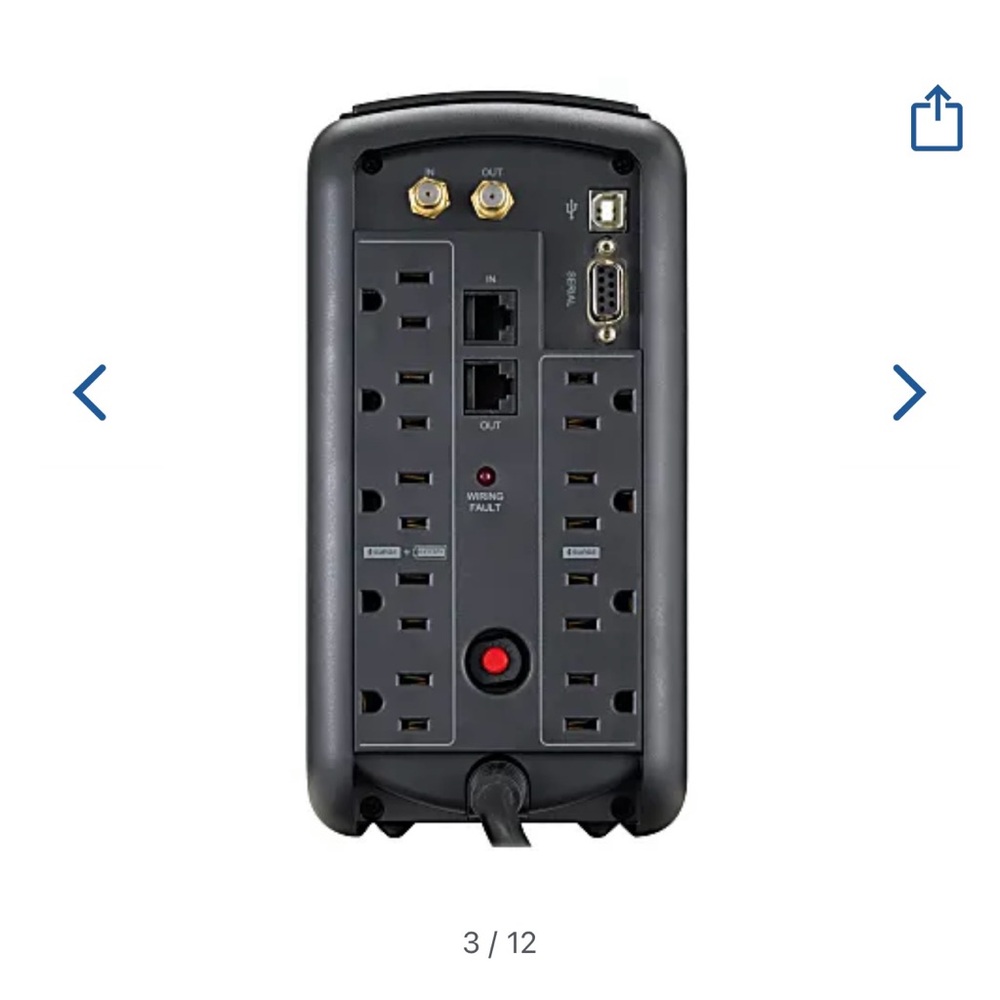 Black Powerline Networking Device with USB Ports and Indicator Lights